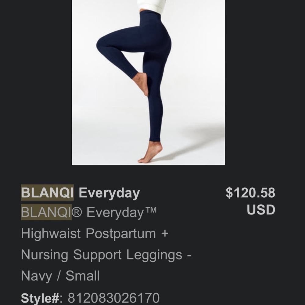 Postpartum leggings
